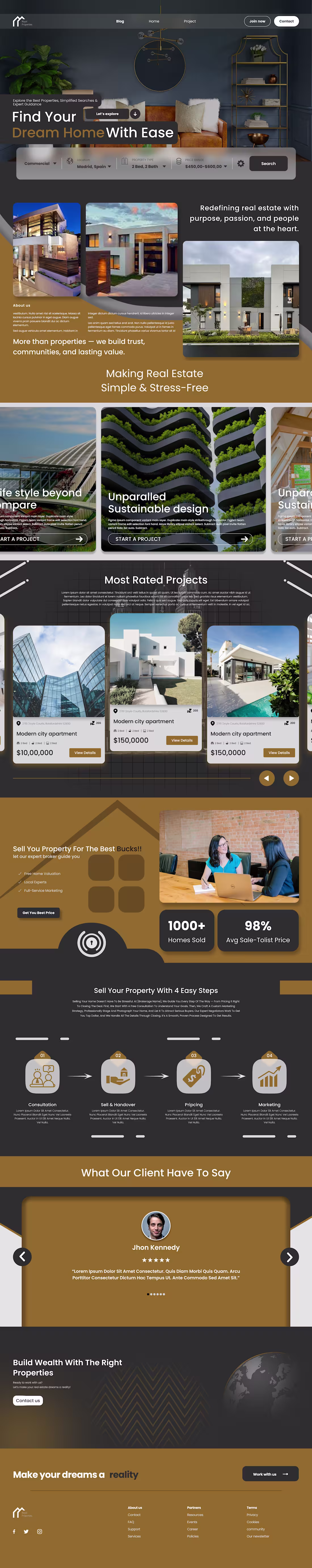 Cover image for Real Estate website design