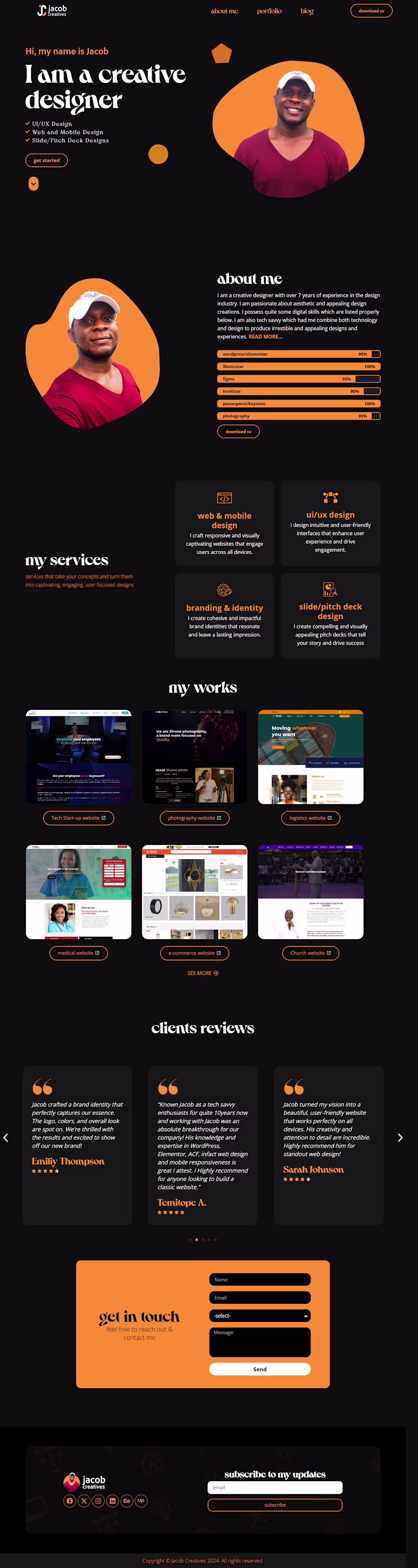 Cover image for WordPress Portfolio Website