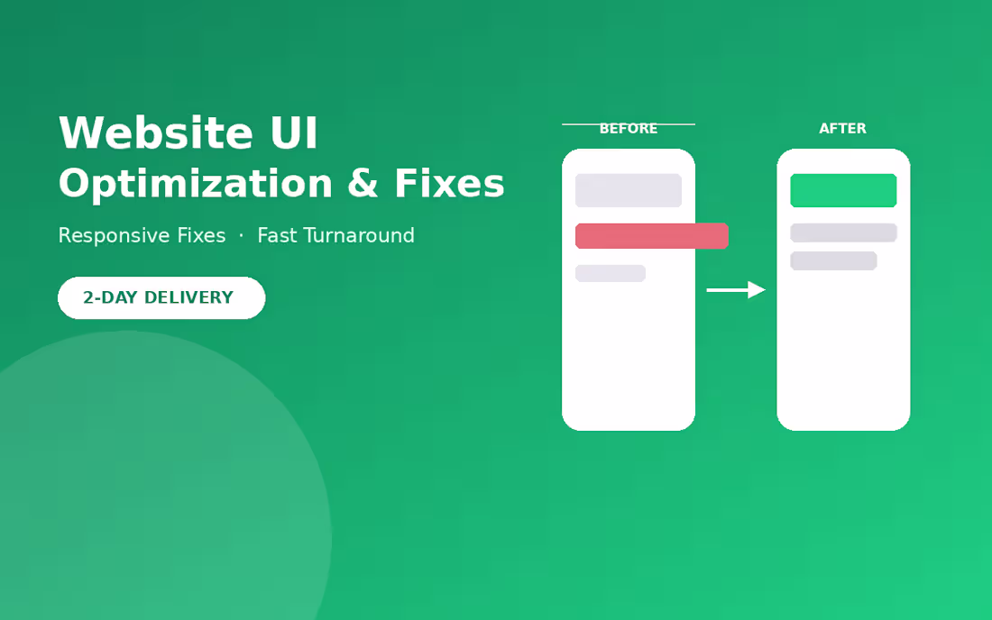 Cover image for Website UI Optimization & Mobile Fixes