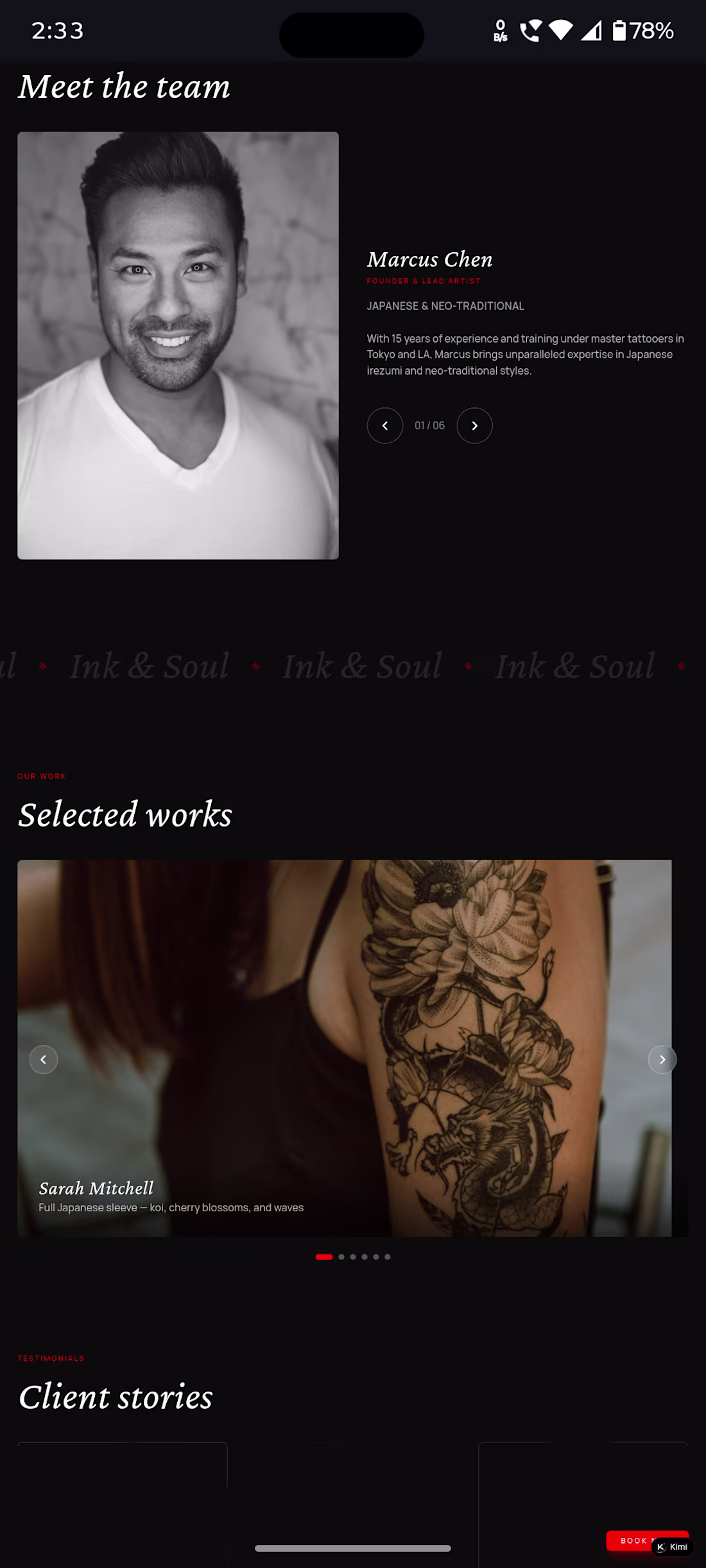 Cover image for Here is a tattoo artist