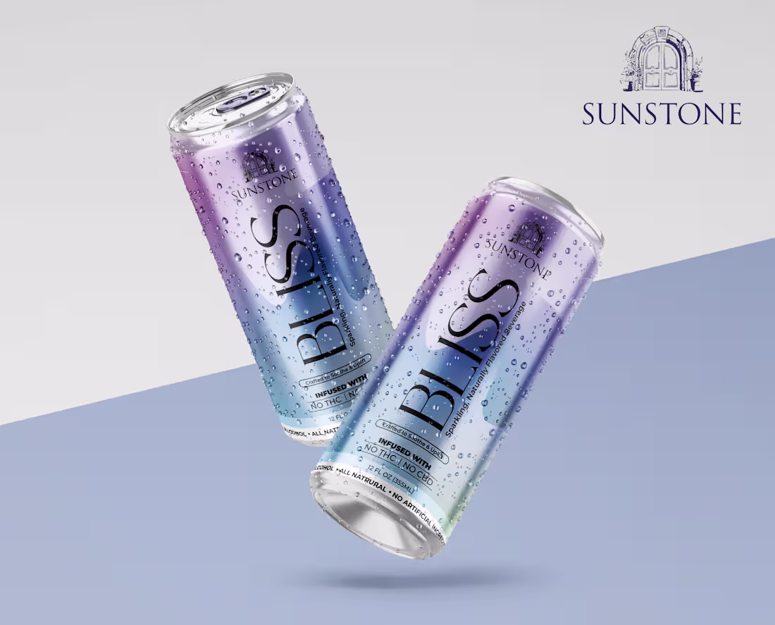 Cover image for Sunstone Bliss: sparkling beverage can
