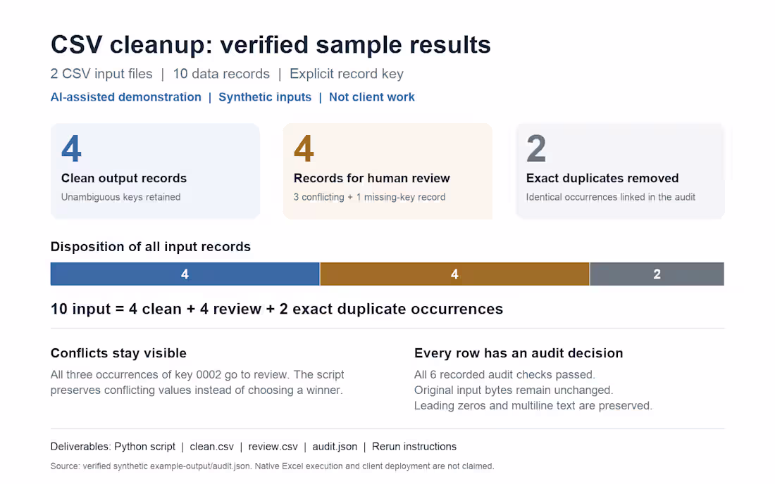 Cover image for CSV Cleanup with Duplicate and