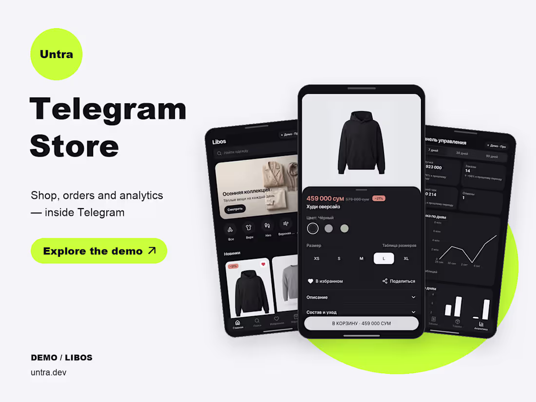 Cover image for Libos — Telegram Store & Owner Dashboard (Demo)