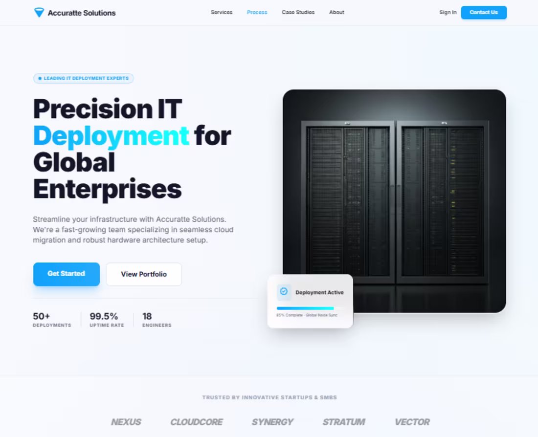 Cover image for Designed and developed the landing