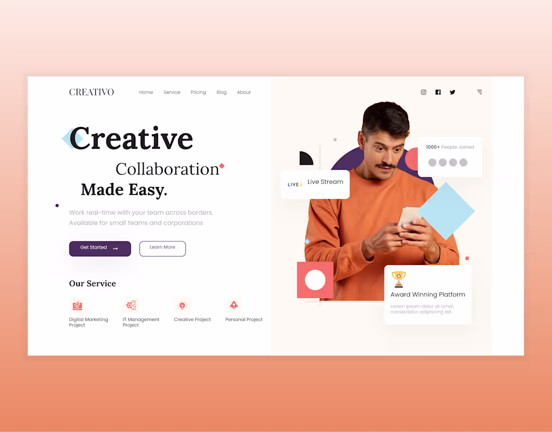 Cover image for Website agency UI UX portfolio website