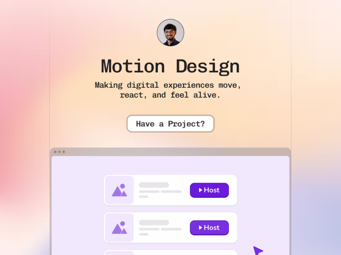 Cover image for Motion Design