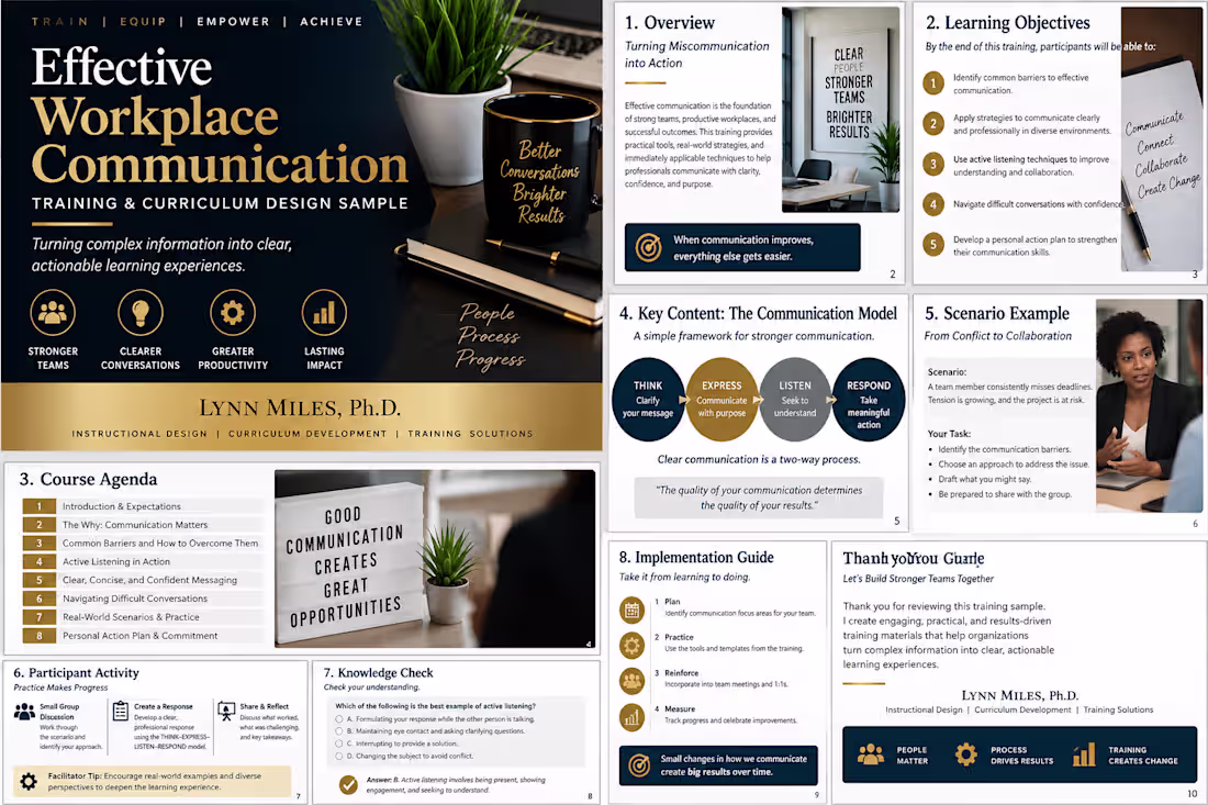 Cover image for Effective Workplace Communication – Training