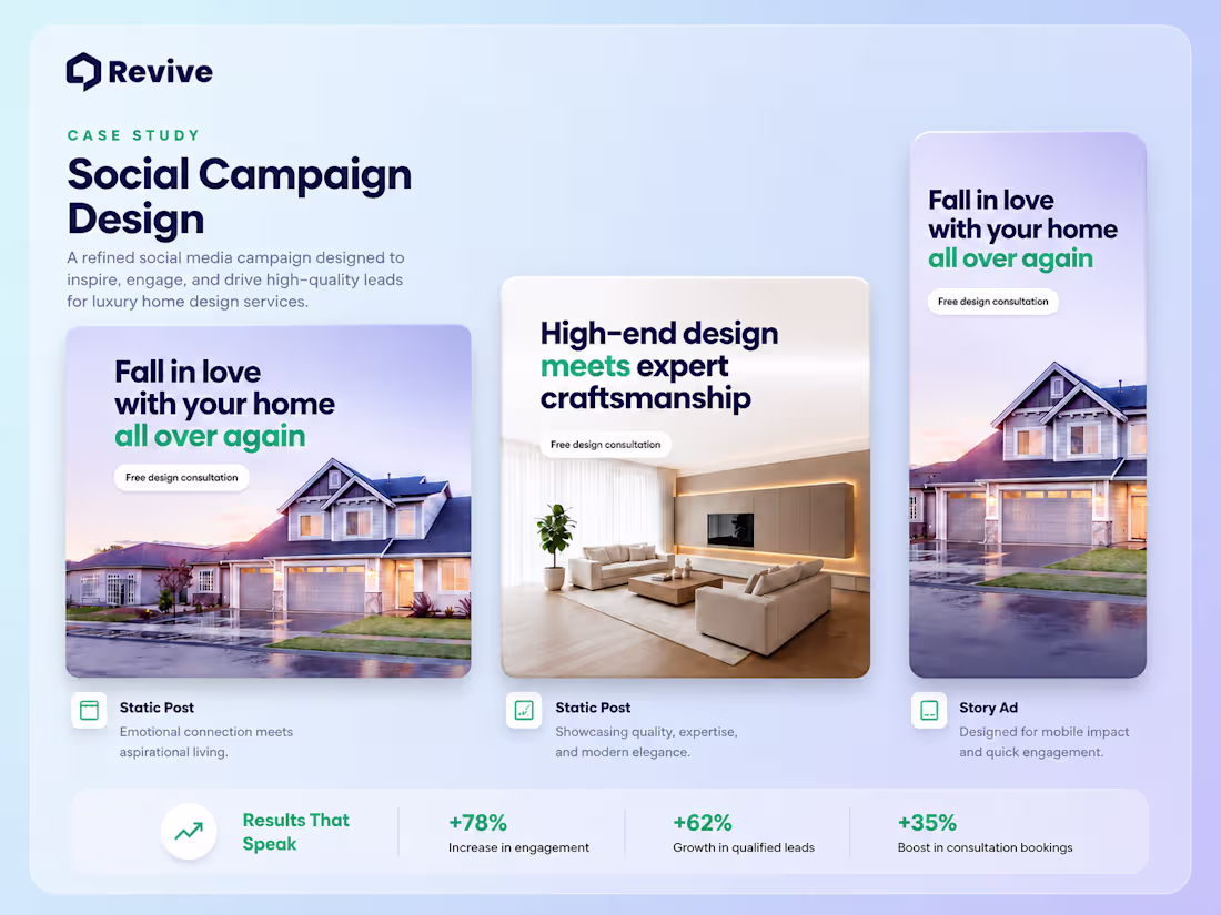 Cover image for Revive Real Estate Social Media Carousel Design