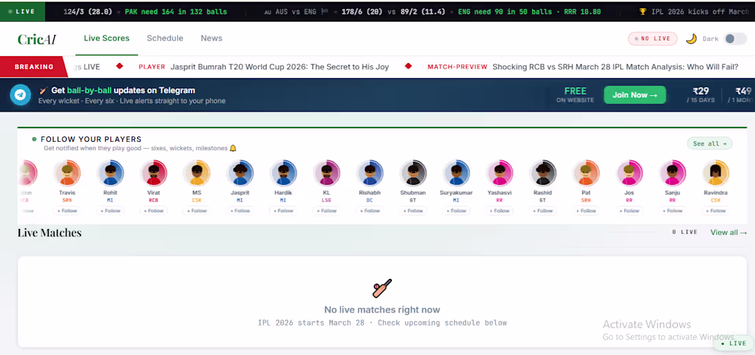 Cover image for CricAI , Real-Time Cricket Intelligence