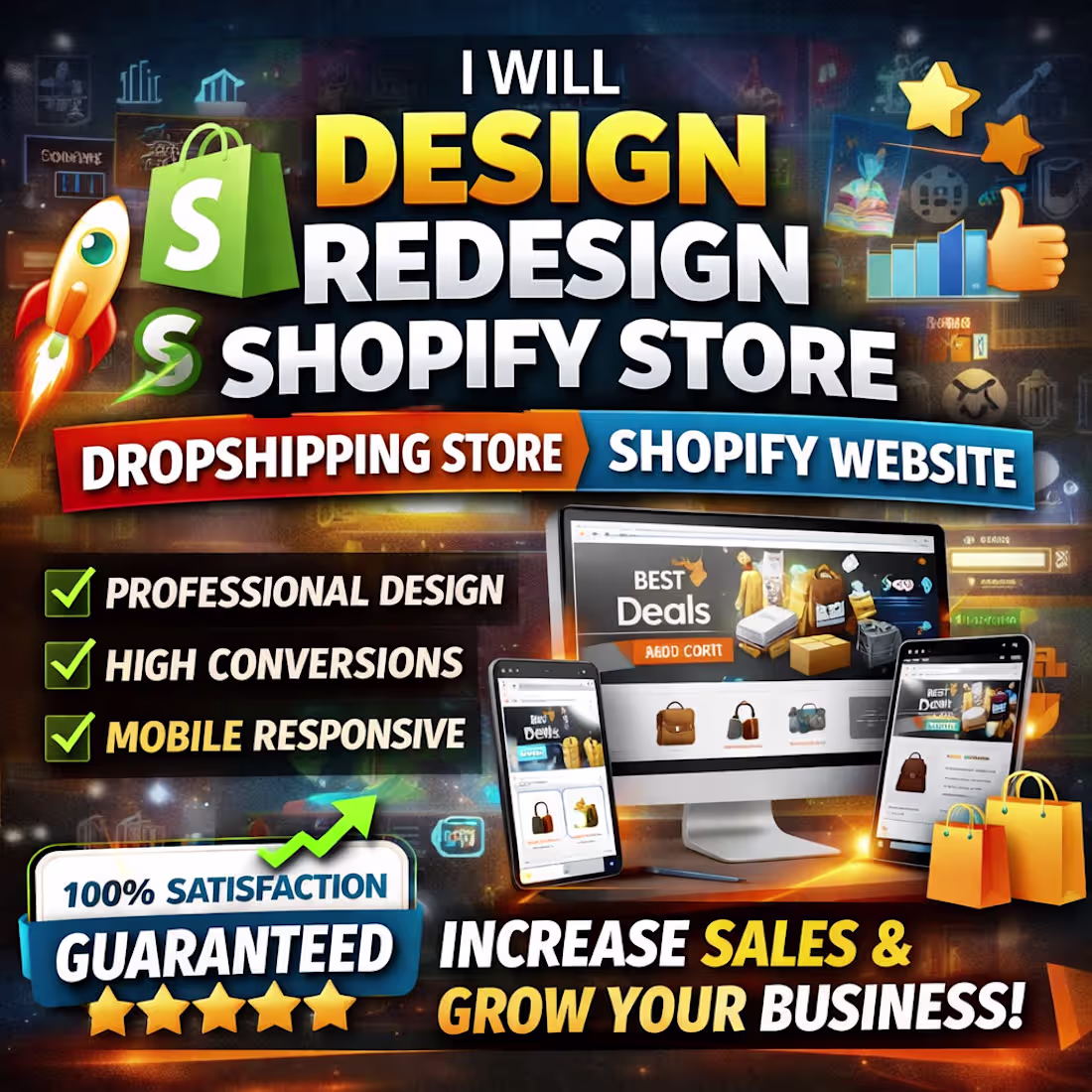 Cover image for Design, Redesign, Customize and Optimize Your Shopify Store