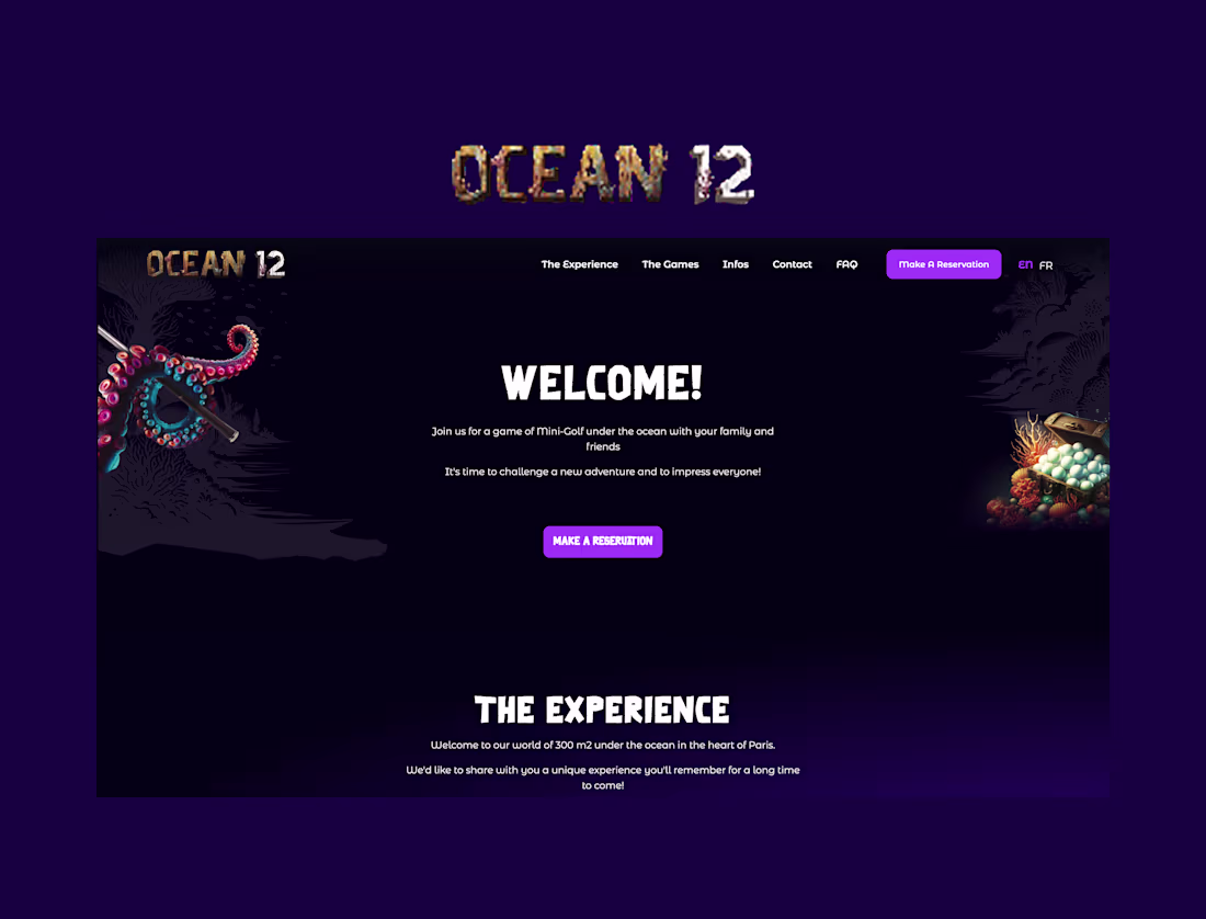Cover image for Ocean 12 Website Design and Booking Implementation