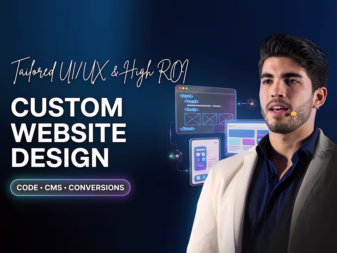 Cover image for Custom website tailored for conversions and growth - Full design