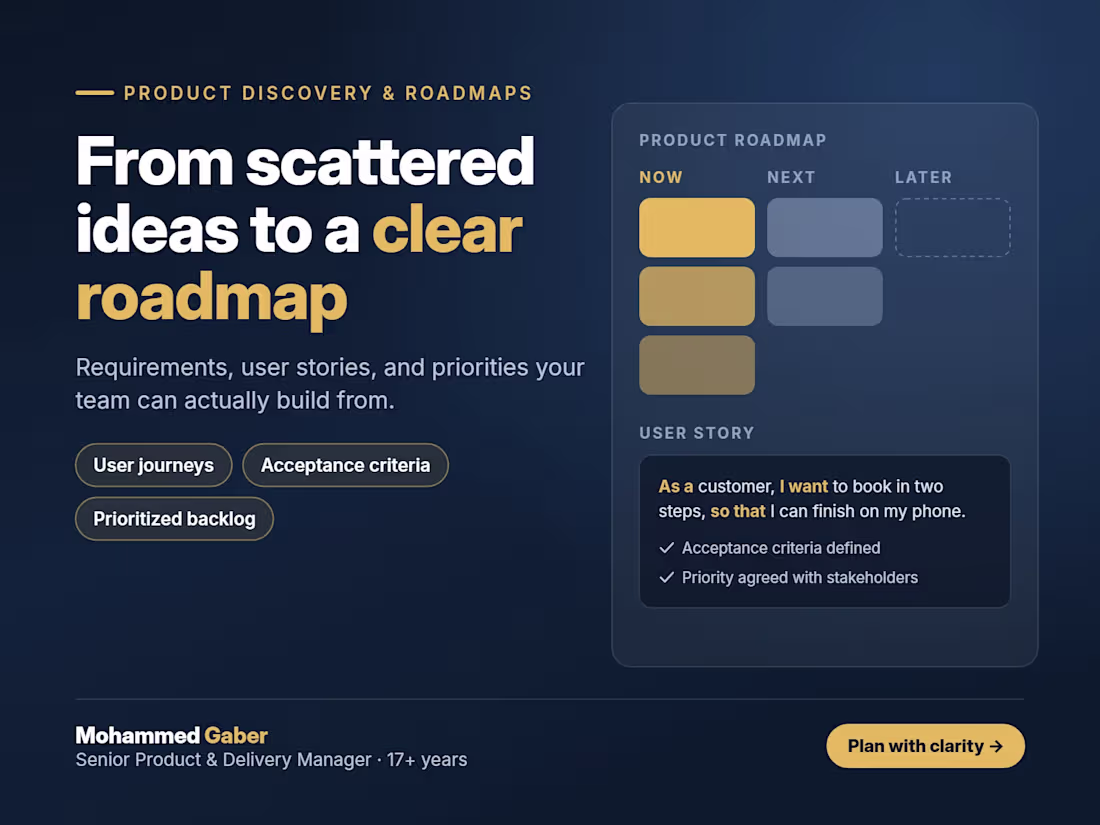 Cover image for Product Discovery, Requirements & Roadmaps