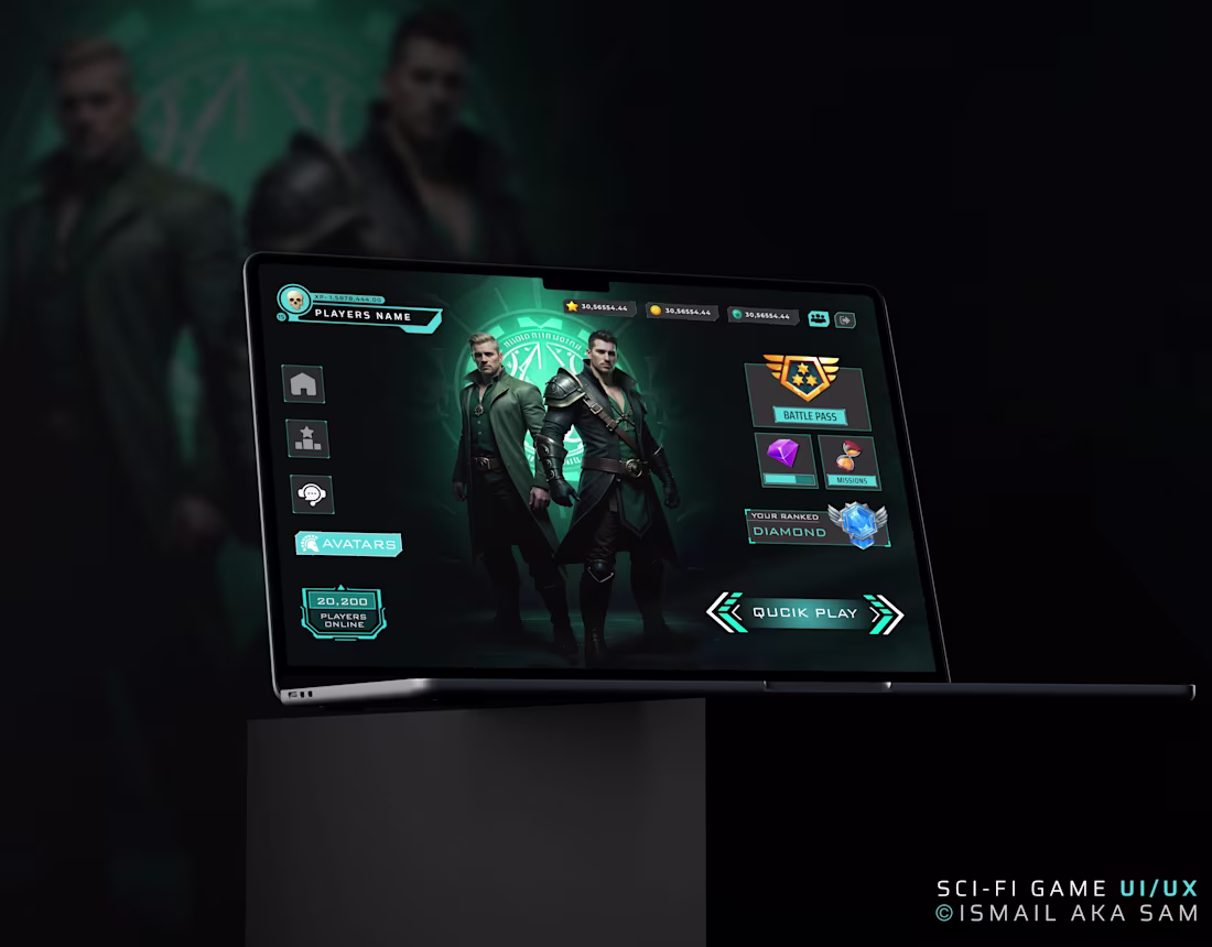 Cover image for SCI-FI MODERN GAME UI/UX DESIGN ART