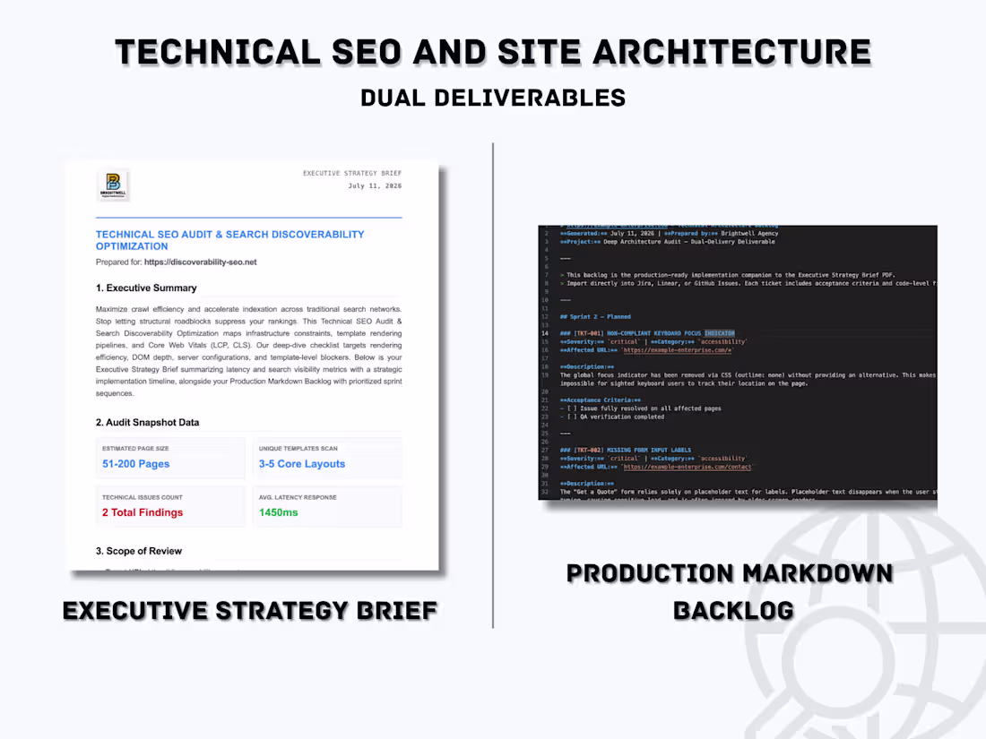 Cover image for Technical SEO & Site Architecture Audit (Production Backlog Incl