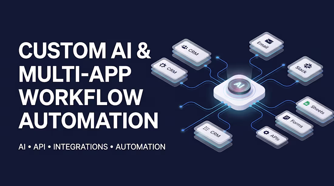 Cover image for Custom AI & Multi-App Workflow Automation Setup