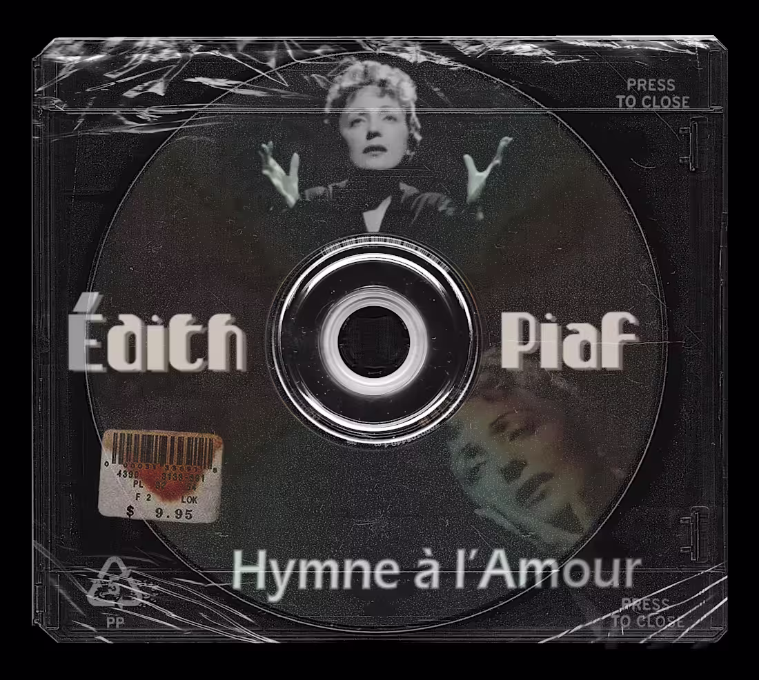 Cover image for Edith Piaf reissuing concept