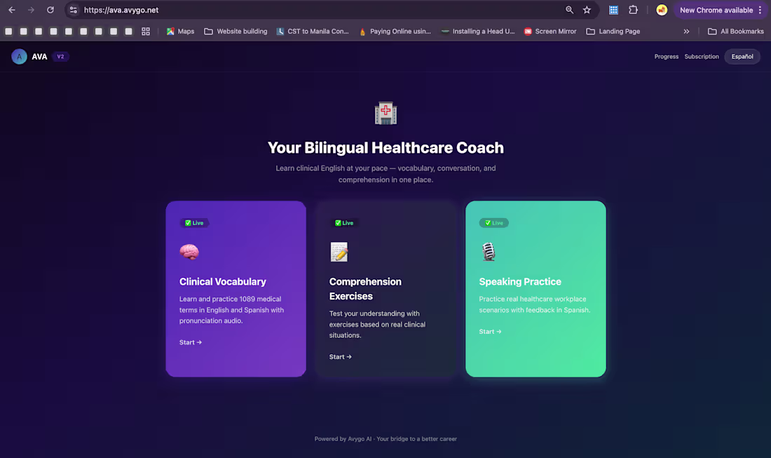 Cover image for AVA — Bilingual AI platform