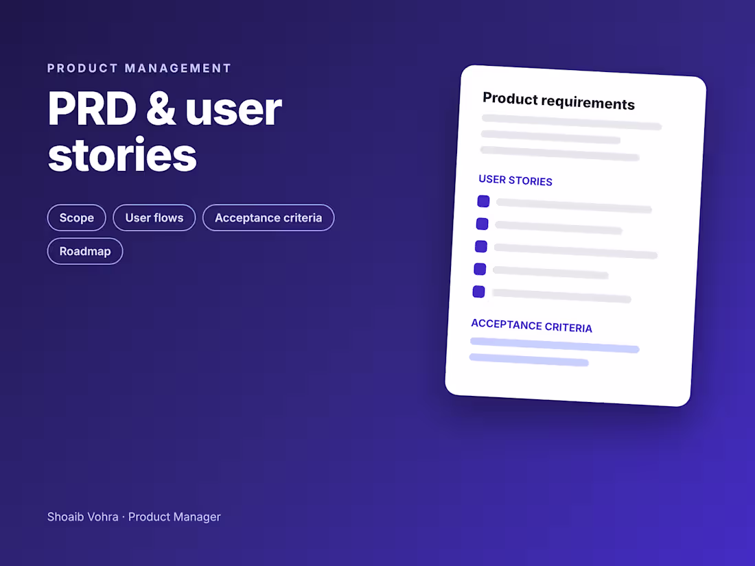 Cover image for PRD & Product Spec for Your Next Feature