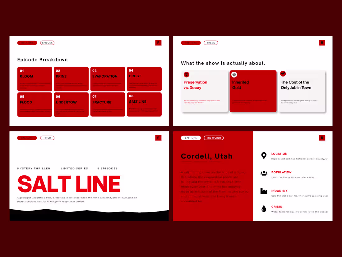 Cover image for Salt Line:  TV Pitch Deck Design