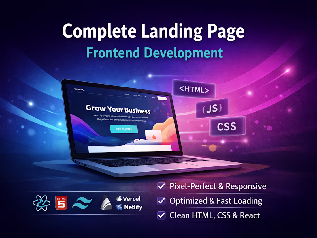 Cover image for High-Performance Landing Page Frontend Development