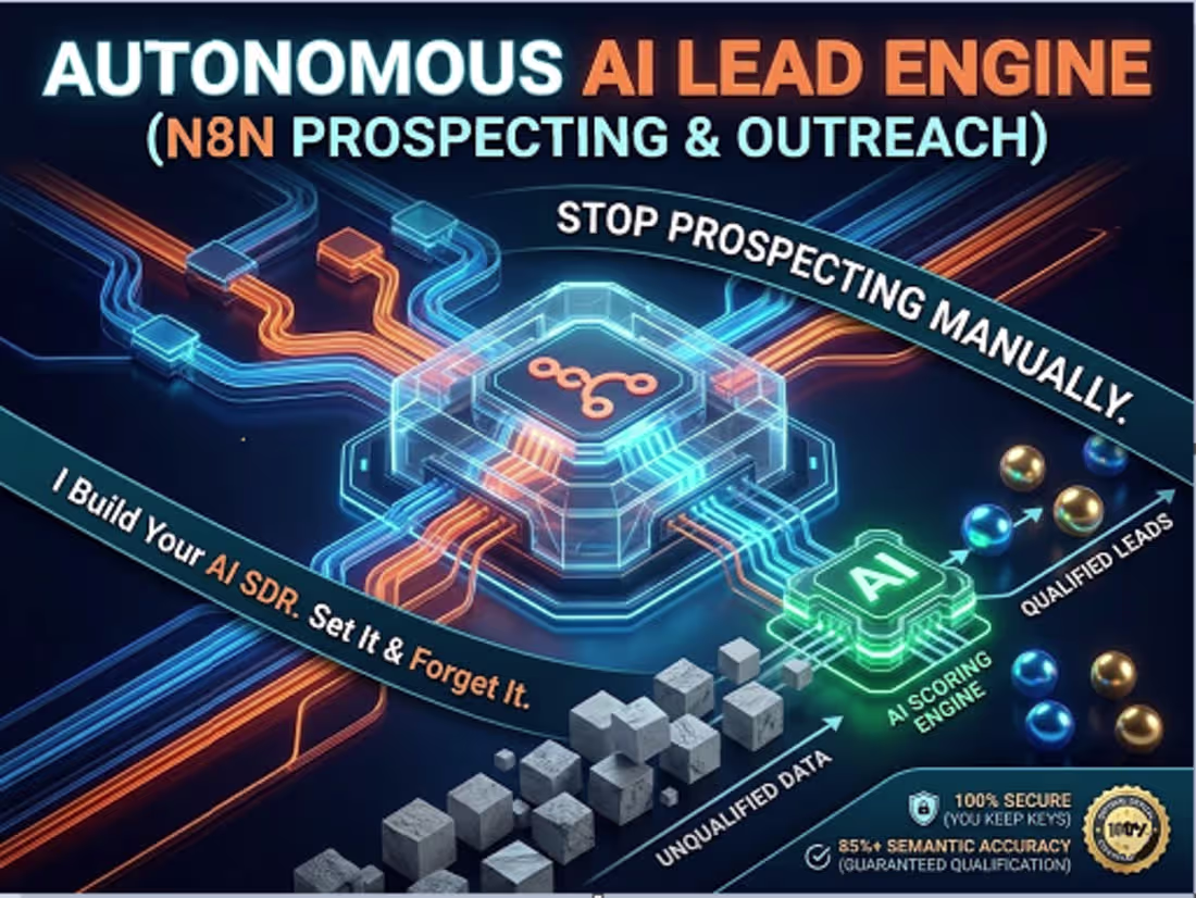 Cover image for AI-Powered Lead Generation & Outreach Automation (n8n)