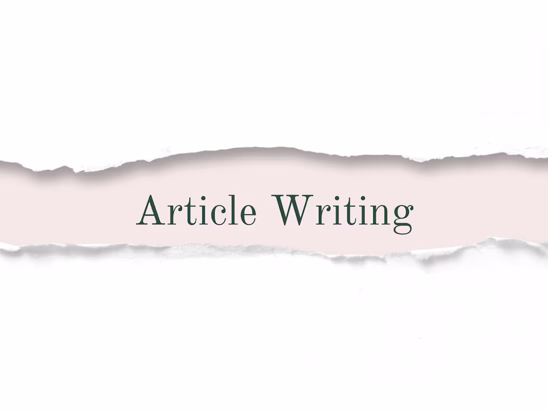 Cover image for Article or Blog Post Writing