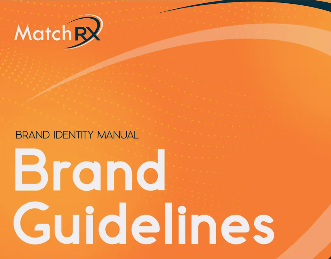 Cover image for Brand Guideline Book MatchRX