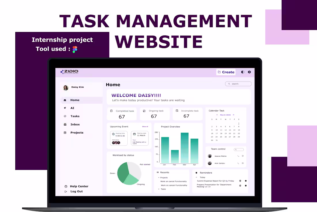 Cover image for Task management website