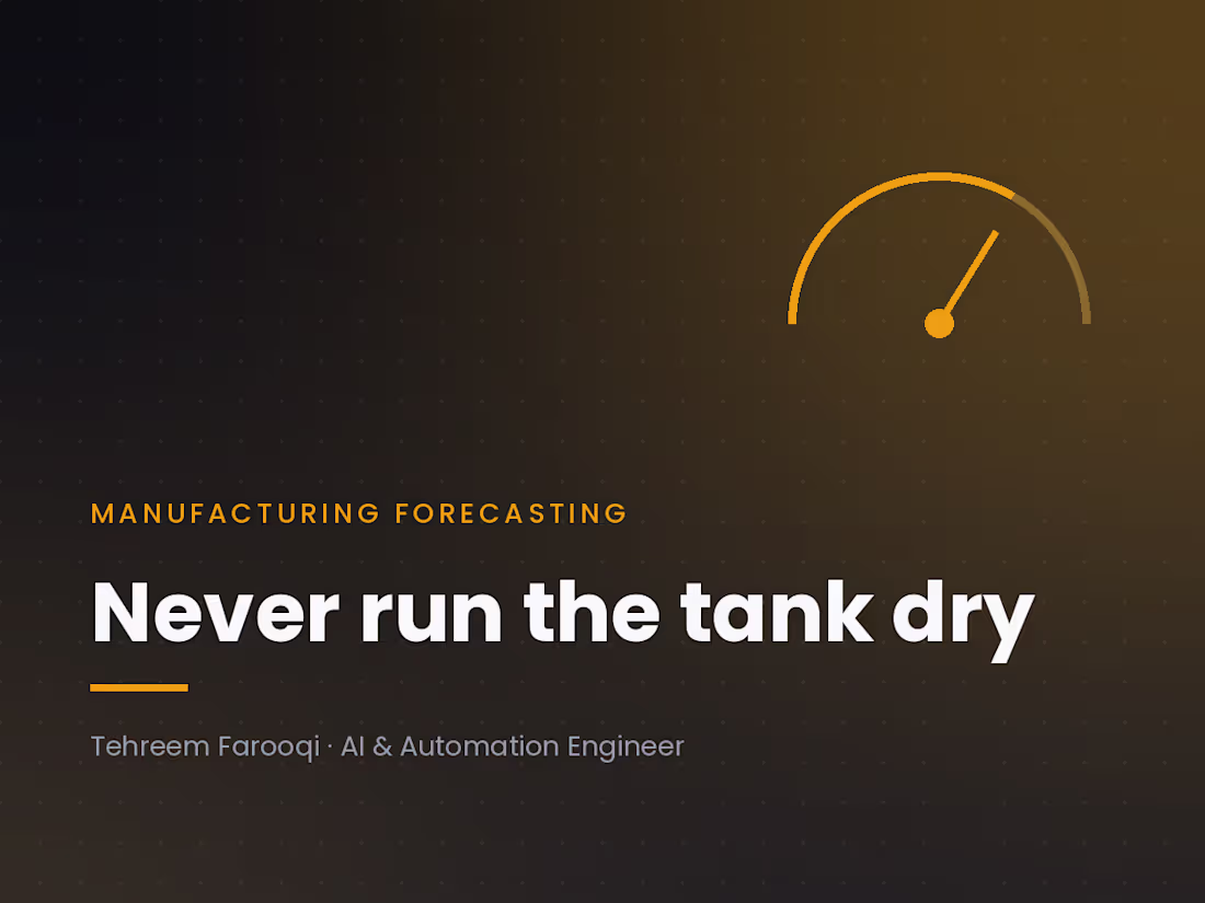 Cover image for Silo Forecasting and Tanker Ordering for a Water Bottler