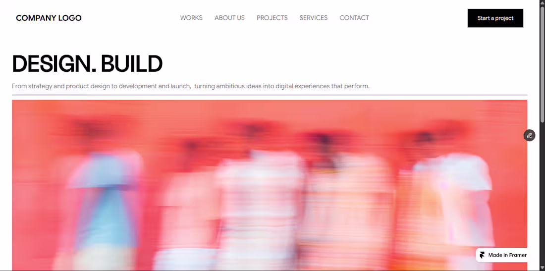 Cover image for Design Studio Landing page