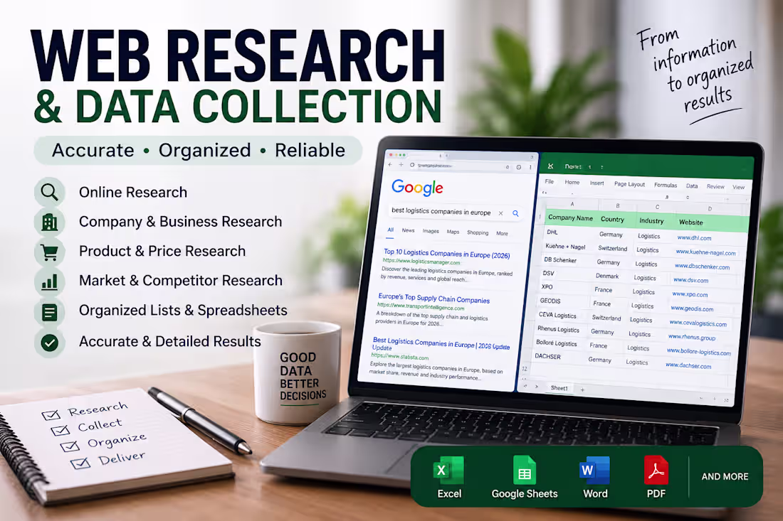 Cover image for Web Research & Data Collection