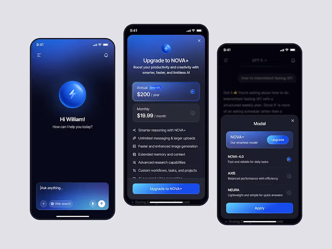Cover image for Nova+ — AI Agent Mobile App