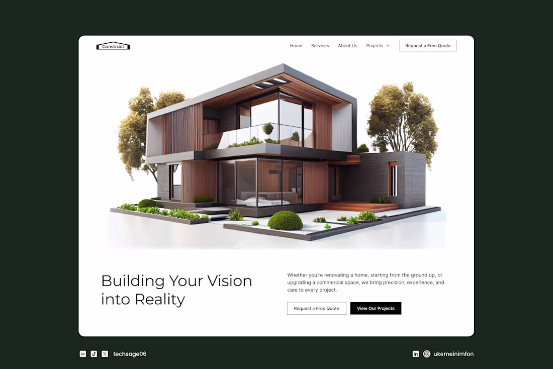 Cover image for A bold and structured digital presence for a construction br...