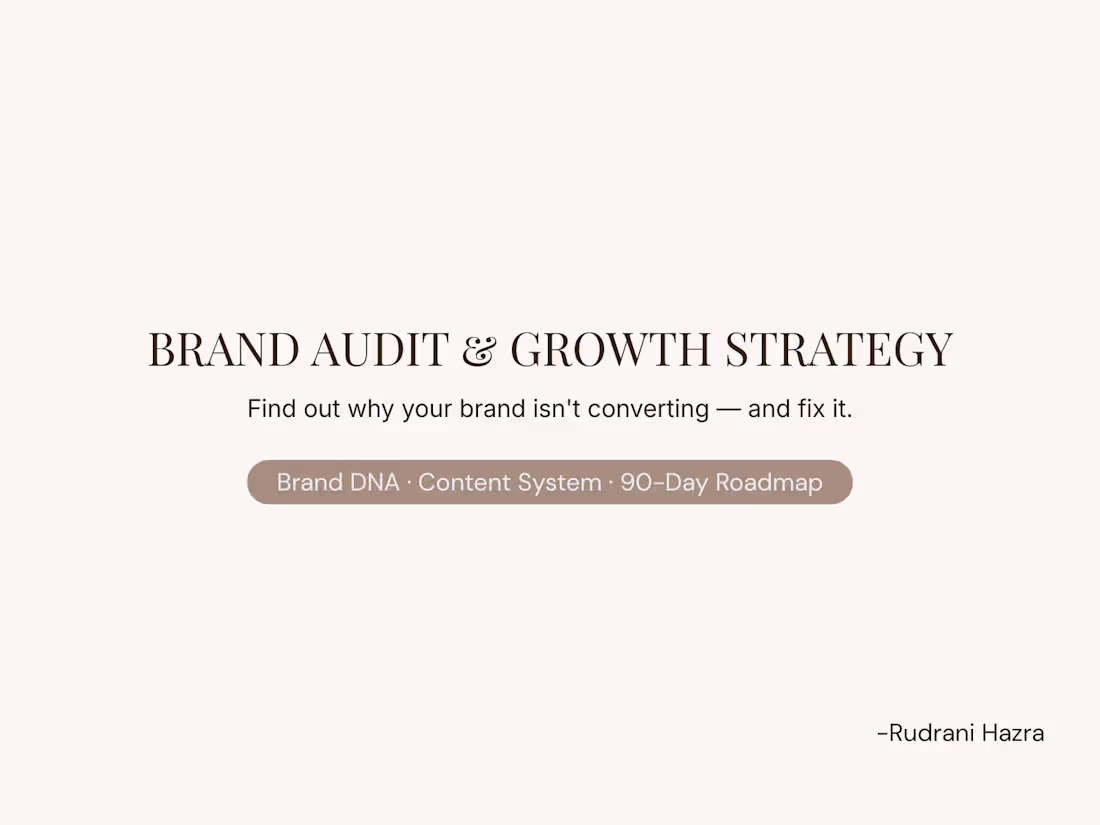 Cover image for Brand Audit & Growth Strategy 