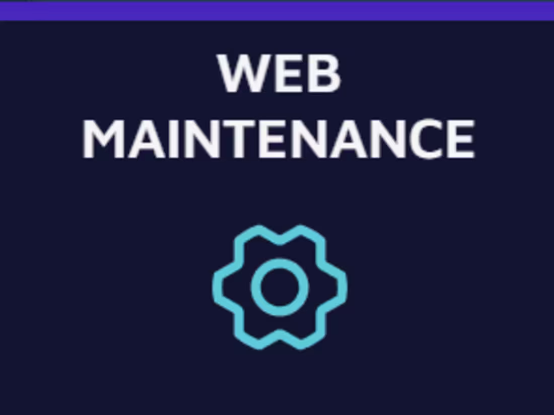 Cover image for Website Maintenance.