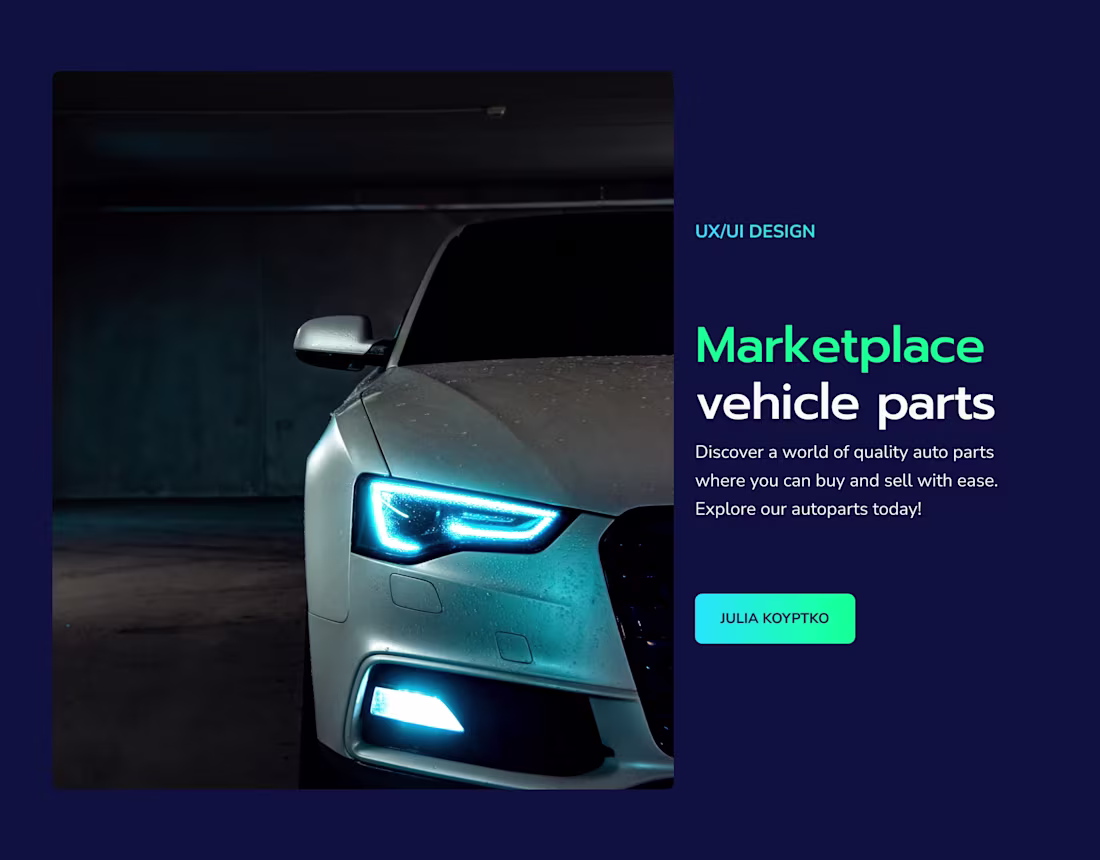 Cover image for Marketplace design | autoparts homepage and adaptation