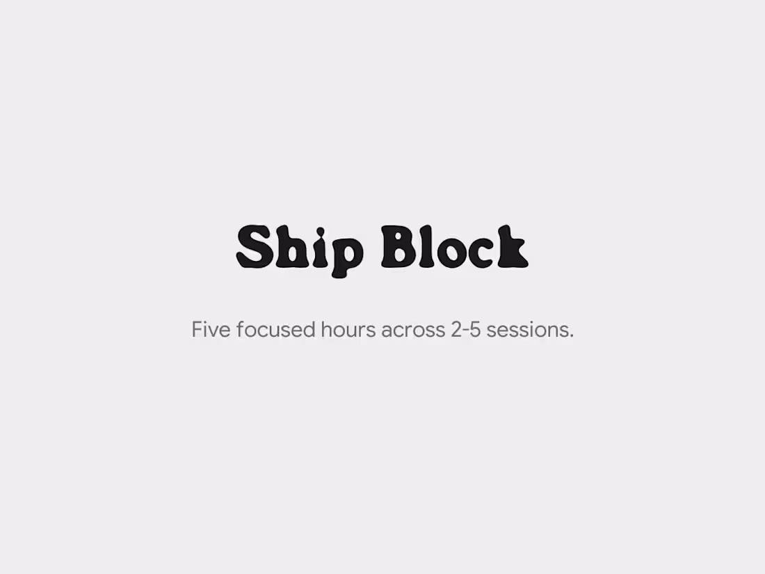 Cover image for Ship Block — 5 Hours With Rahul