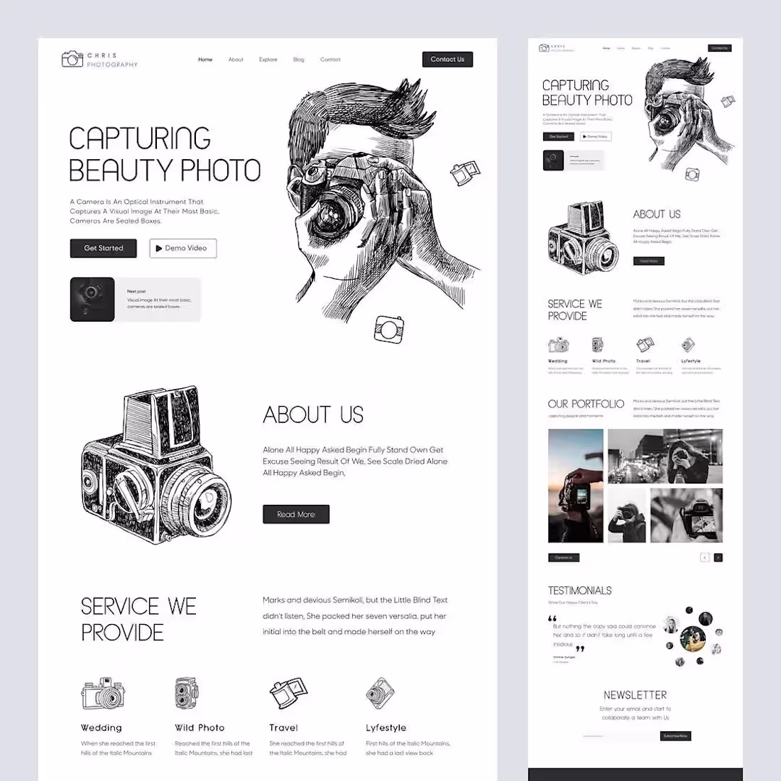 Cover image for Photography website