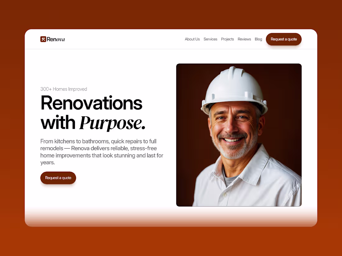 Cover image for Renova - Home Improvement Website