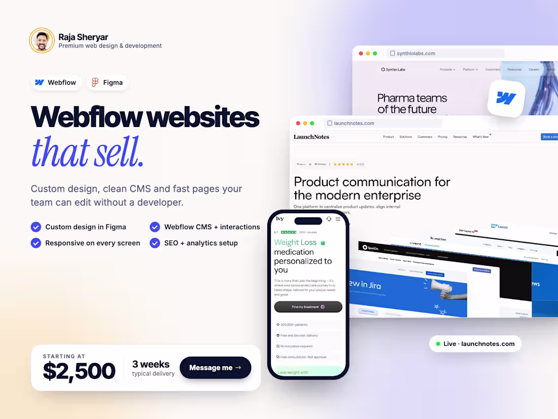 Cover image for Webflow Website Design & Development