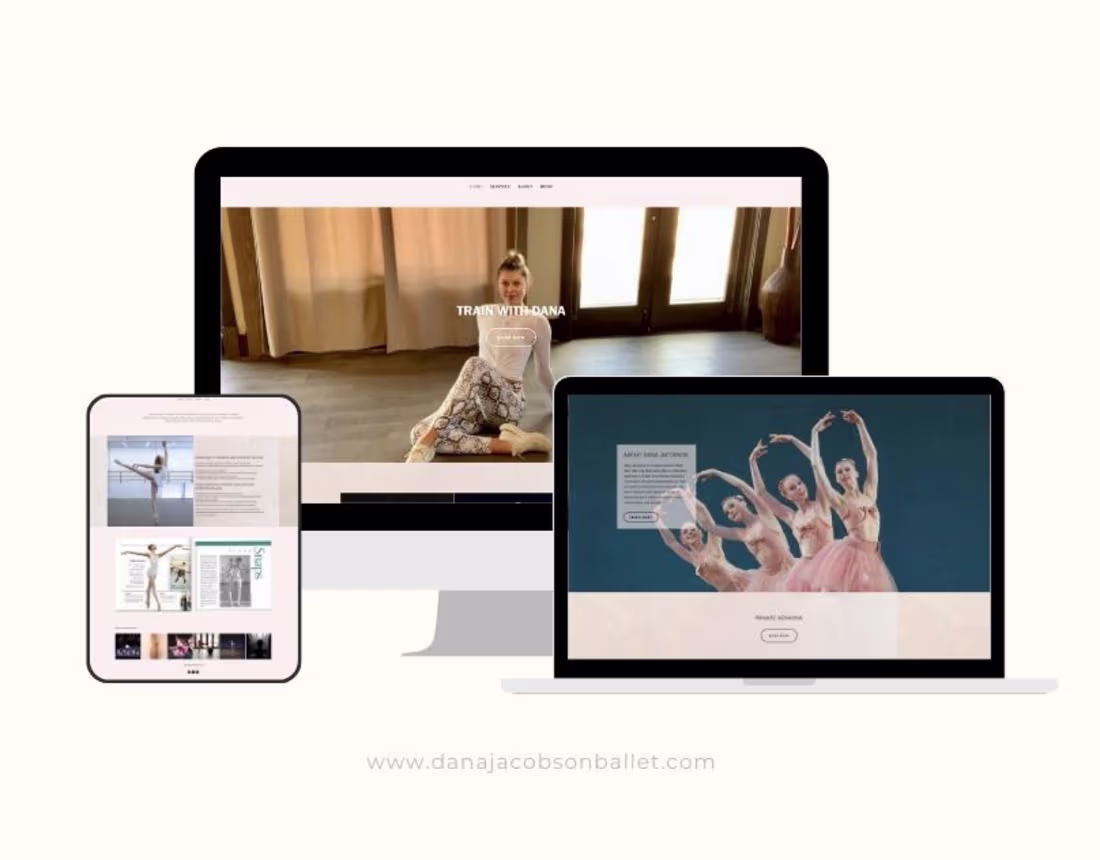 Cover image for Elegant Ballet Studio Dancing Website on Squarespace