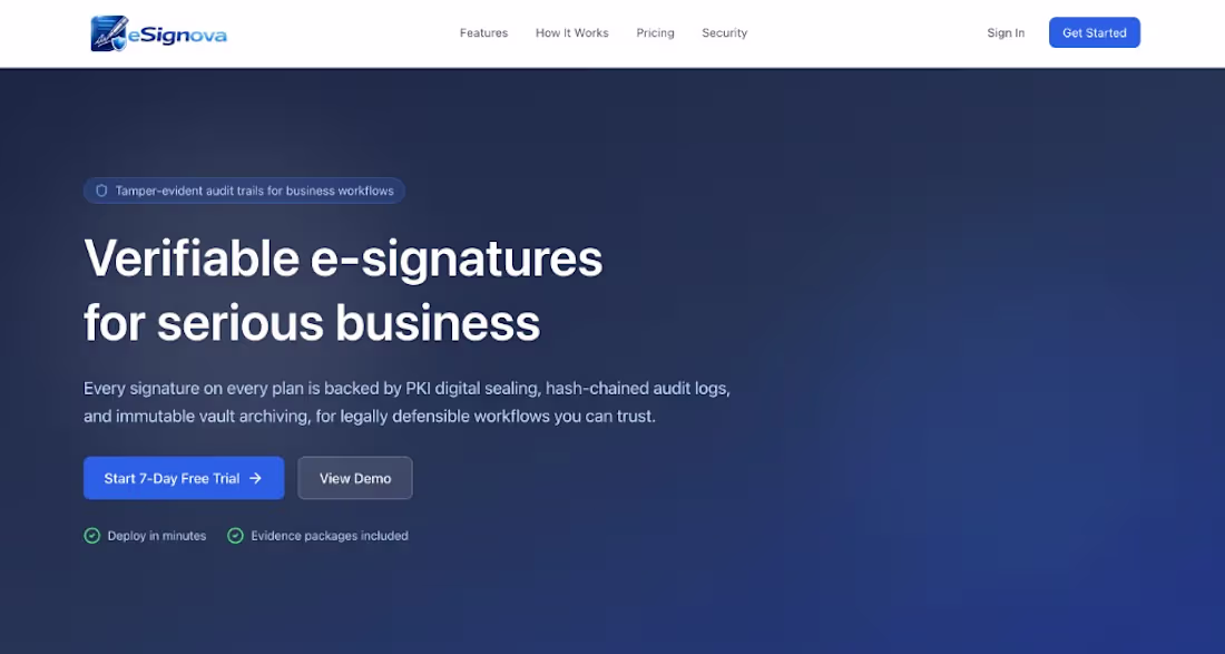 Cover image for E-signature App Landing Page