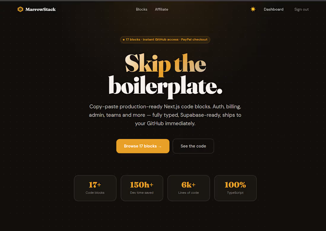 Cover image for MarrowStack is a web SaaS