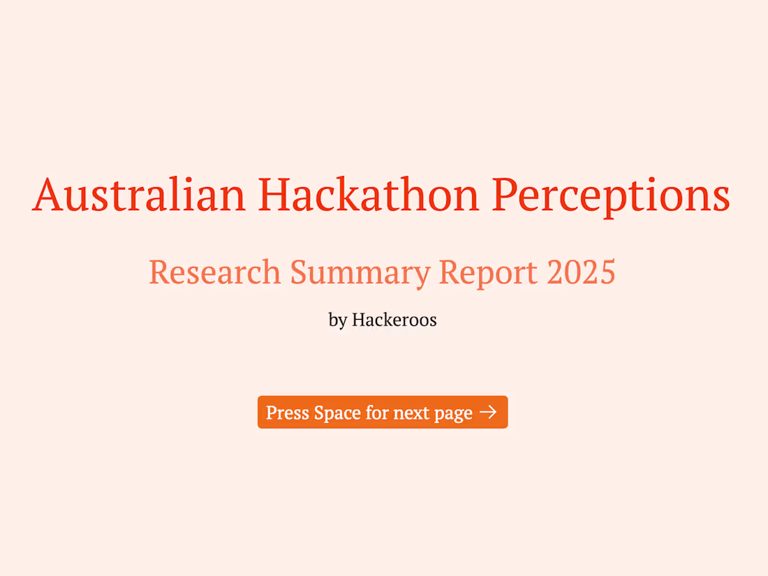 Cover image for Australian Hackathon Perception