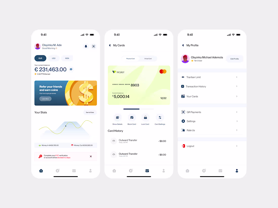 Cover image for Wallet mobile App Shots