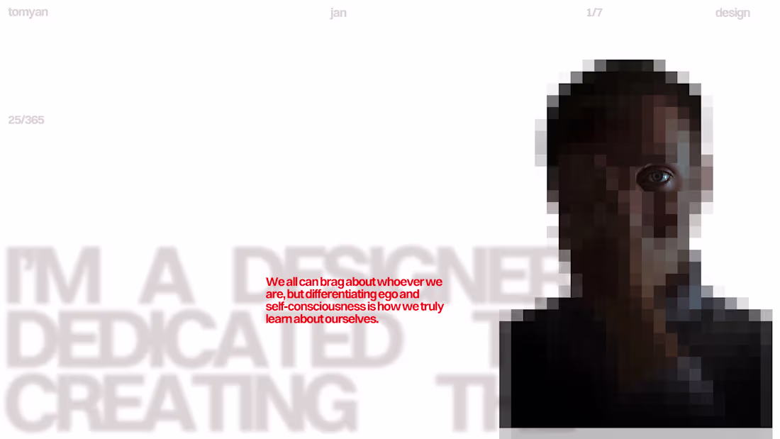 Cover image for Poster layout design or creative personal site hero section.