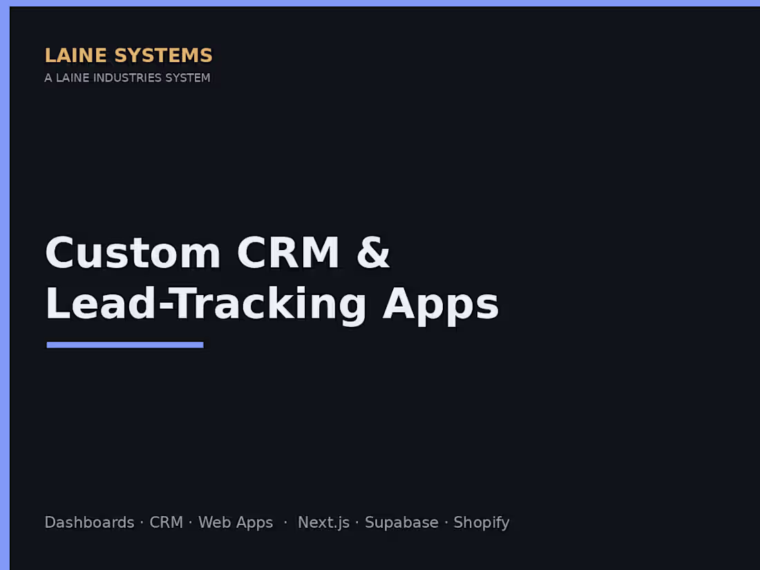 Cover image for Custom CRM & lead-tracking apps