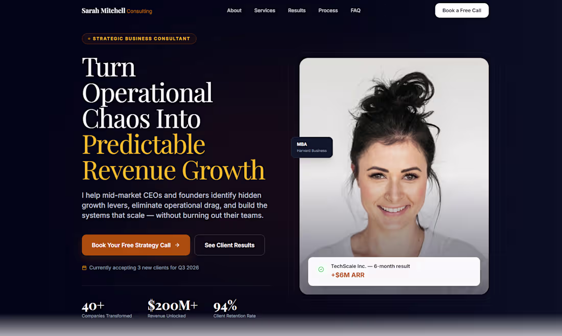 Cover image for Beautiful, high-converting executive and corporate