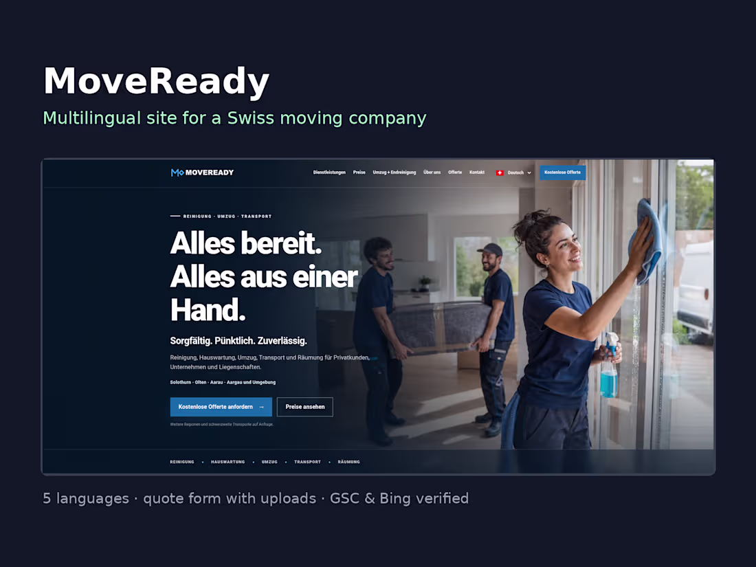 Cover image for MoveReady: Multilingual Website for a